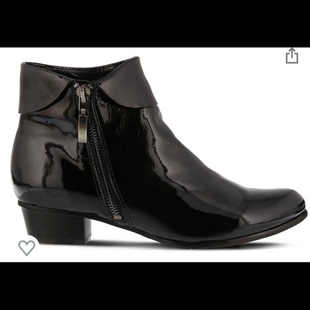 Spring Step Stockholm Patent Booties NIB 37